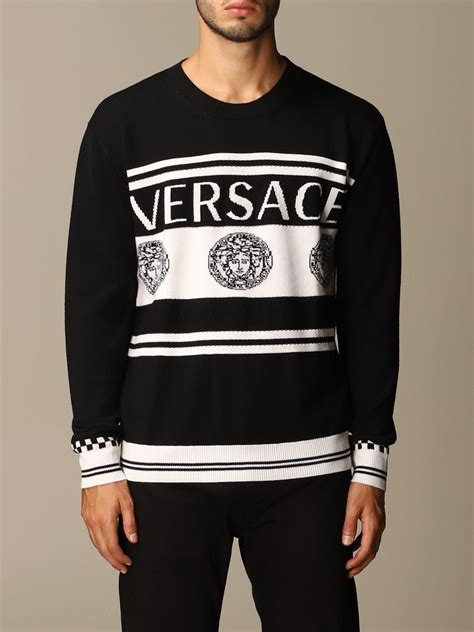 versace collection black sweater|vintage Versace sweater.